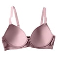 thumbnail image 5 of Gymayou Women Underwire Adjustment Bra With Delicate Lace Trim Smooth Molded Cup Push Up Bra Side Support Gather Full Coverage Bra Purple 85B, 5 of 7