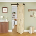 thumbnail image 2 of 40" X 84" Pine Solid Core Wood Unfinished K Bi-Fold Barn Door With Installation Hardware Kit, 2 of 7
