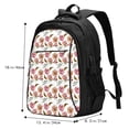 thumbnail image 5 of Balery Rose Flowers Print USB Charging Backpack for Men and Women - Water-Resistant, Anti-Theft Laptop Backpack with USB Port for Travel, Work, School, and College, 5 of 7