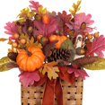 thumbnail image 3 of Bamboo Basket with Pumpkins and Floral, 3 of 4