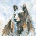 thumbnail image 2 of Robinson, Carol 20x20 Black Ornate Wood Framed with Double Matting Museum Art Print Titled - Black Bear On Blue, 2 of 4