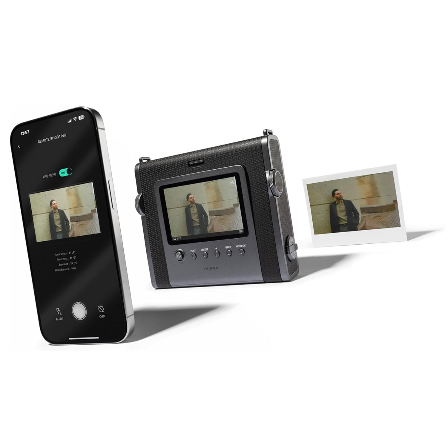FUJIFILM instax WIDE Evo Hybrid Instant Film Camera with Effects and Smartphone Printer