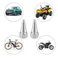 thumbnail image 3 of Unique Bargains 8Pcs Silver Tone Spike Wheel Tyre Tire Valve Air Stem Cap Cover Universal for Auto Truck Motorcycle Bike, 3 of 6