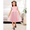 thumbnail image 5 of Oudiya Toddler Tutu Dress Little Girls Summer Tulle Backless Party Birthday Cotton Dresses 2-6Y, 5 of 6