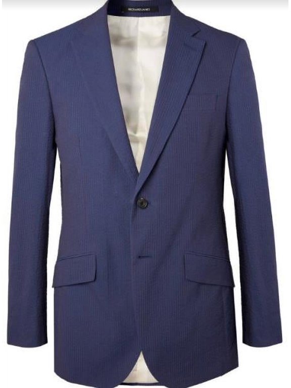 Navy On Navy Seersucker Suit - Cotton Suit - Summer Suit - Shadow Stripe Pattern