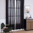 thumbnail image 3 of Cortinas transparentes suaves con bolsillo para barra que debilitan la luz solar Oso de Fresa Juego de 2 paneles 52 pulgadas de ancho x 84 pulgadas de largo Negro, 3 of 5