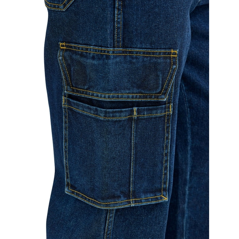 Wrangler® Men's Straight Leg Denim Cargo Pants - Walmart.com Wrangler® Men's Straight Leg Denim Cargo Pants - Walmart.com