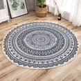thumbnail image 2 of Concise Fresh Nation Wind Circle  Geometric Printed Carpets For Living Room Carpet Kitchen Bathroom Anti-Slip Floor Mats, 2 of 6