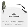 thumbnail image 6 of Ray-Ban RB3025 AVIATOR CLASSIC POLARIZED Pilot Shaped Sunglasses for Men & Women - Includes Official Rayban Eyewear Kit - Ideal Formal & Casual Wear Sunglasses - G-15 Green Lens, 6 of 7