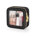 thumbnail image 1 of Bolsa de maquillaje Soimeat, transparente, portátil, de viaje, impermeable, negra, 1 of 7