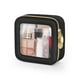 thumbnail image 1 of Bolsa de maquillaje Soimeat, transparente, portátil, de viaje, impermeable, negra, 1 of 7