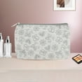 thumbnail image 5 of Bolsas de maquillaje planas rectangulares duraderas de corazones únicos 1 Pc para viajar, color gris, poliéster, 5 of 5