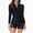 Blue, variant on Xfvqtps Womens Long Sleeve Rash Guard Bathing Suit Zip up Mesh Breathable Athletic One Piece Swimsuits Modest Surfing Swimwear Blue