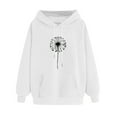 thumbnail image 3 of Aboser Womens Graphic Hoodies with Pocket Trendy Y2k Sweatshirts Casual Long Sleeve Hooded Shirts Lightweight Loose Fit Hoodie Sweatshirt White XL, 3 of 4