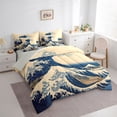 thumbnail image 3 of Homewish Natural Sencery 7-Piece Twin Bedding Sets,Japanese Style Bedding Comforter Set,Beige Blue Sheet Sets For Men Women,Luxury Bedroom Decor Reversible, 3 of 8