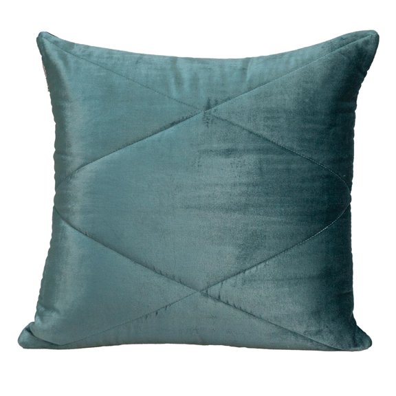 Parkland Collection Transitional Quilted Teal Throw Pillow