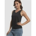 thumbnail image 4 of Women V Neck Tank Tops Summer Sleeveless Casual Tops Loose Fit Banded Bottom Shirts, 4 of 6