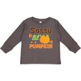 thumbnail image 3 of Inktastic Thanksgiving Sassy Lil Pumpkin with Fall Leaves Girls Long Sleeve Toddler T-Shirt, 3 of 5