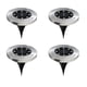 thumbnail image 1 of Luces solares para suelo, paquete de 4, impermeables, para exteriores, en el suelo, para paisajes, caminos, luces con sensor de disco para jardín, patio, pasarela, césped, entrada de vehículos, patio, 1 of 5