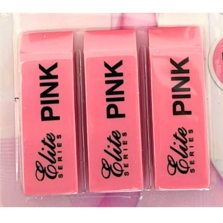 Non-Toxic Pink Erasers : 3CT
