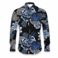 thumbnail image 3 of Camisas hawaianas con flores, camisas casuales de manga larga, camisas de moda para hombres y mujeres, blusas de playa cubanas, ropa para hombres, camisas con vuelta, 3 of 5