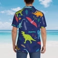 thumbnail image 6 of Balery Dinosaurs Print Men's Hawaiian Shirts Short Sleeve Beach Shirt Relaxed Fit Vacation Button Down Shirts-Small, 6 of 9