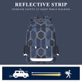 thumbnail image 5 of FORMRS Unisex School Backpack 17" Student Travel Bag with Laptop Compartment, Blue Hexagon Pattern, 5 of 7