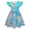 dress 163#Mint Green, variant on WAYUTE Girls Dress Summer Gradient Color Pleated Elastic Waisted Fashion Princess Fly Sleeve Sundress Casual Outdoor