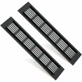 thumbnail image 5 of Paquete de 2 rejillas de ventilación de puerta de aluminio rectangulares 250x50 mm Protección contra insectos para RV, armario, cocina, etc. - Negro, HANBING, 5 of 5