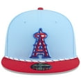 thumbnail image 2 of Men's New Era Light Blue/Red Los Angeles Angels 2025 Fourth of July 59FIFTY Fitted Hat, 2 of 5
