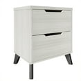 thumbnail image 3 of Castle Place Modern 2-Drawers Wooden Nightstand, Light Grey, 3 of 8