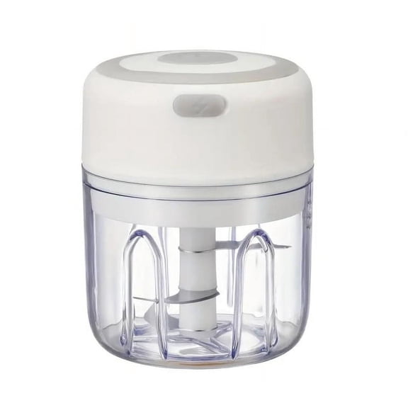 Electric Mini Garlic Chopper, Portable Veggie Chopper,Garlic Grinder Masher Onion Chopper, Stainless Steel Blades, Auto Shut Off, Cordless Food Processor for Ginger, Chili, Fruit, Meat,etc(Gray)
