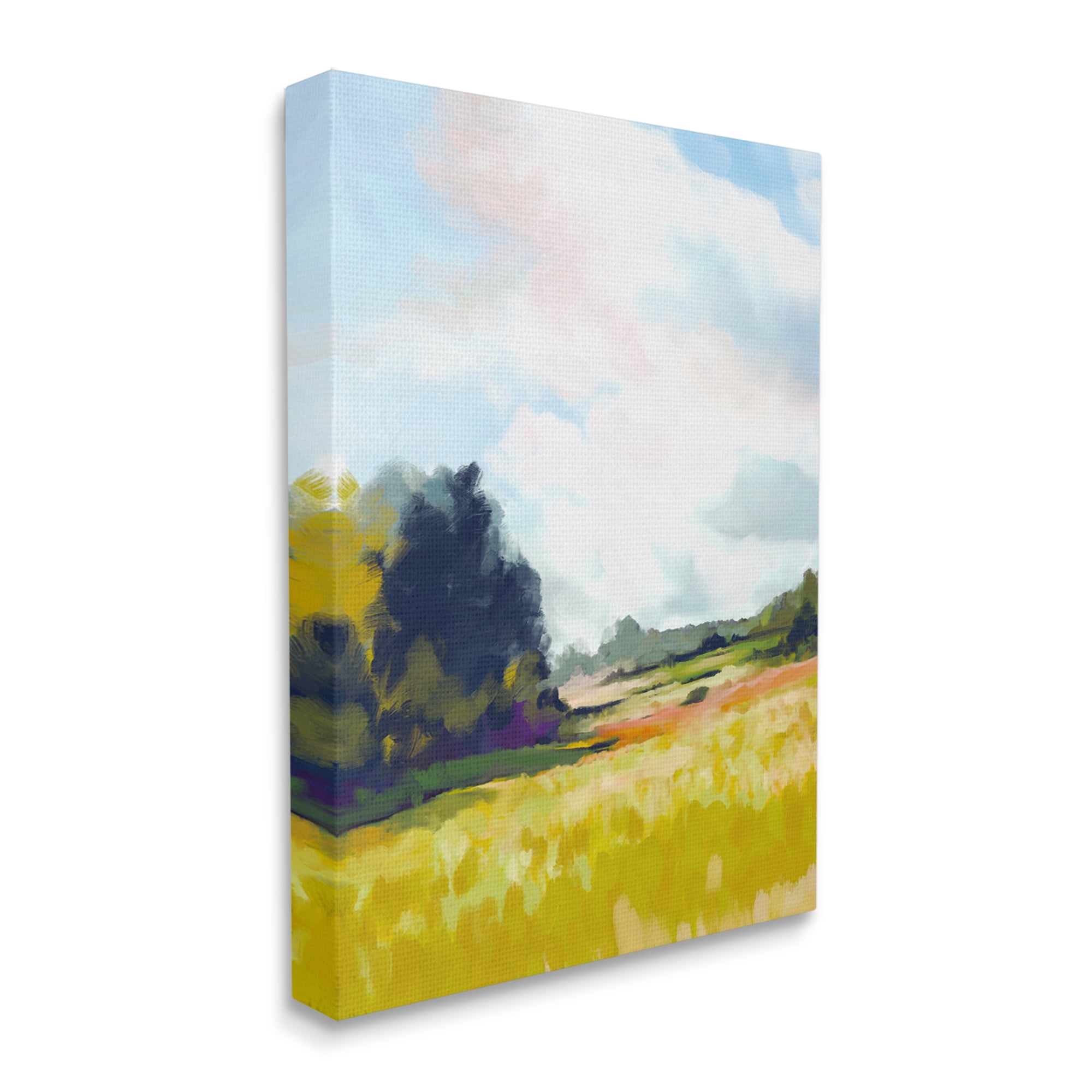 Stupell Industries Countryside Meadow Scenery Nature Painting Gallery Wrapped Canvas Print Wall Art, 30 x 40