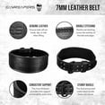 thumbnail image 5 of Gymreapers Weight Lifting Belt - 7MM Heavy Duty Pro Leather Belt with Adjustable Buckle - Stabilizing Lower Back Support 4 Inches Wide For Weightlifting, Bodybuilding, Cross Training, 5 of 6