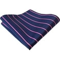 thumbnail image 5 of Scott Allan Necktie Set | Navy Blue Pink Tie and Pocket Square | Conjunto de corbata para hombre, 5 of 5
