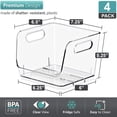 thumbnail image 6 of Sorbus Clear Stackable Square Storage Bins, Small Open-Front Acrylic Pantry Organizers, 4 Pack, 6 of 7