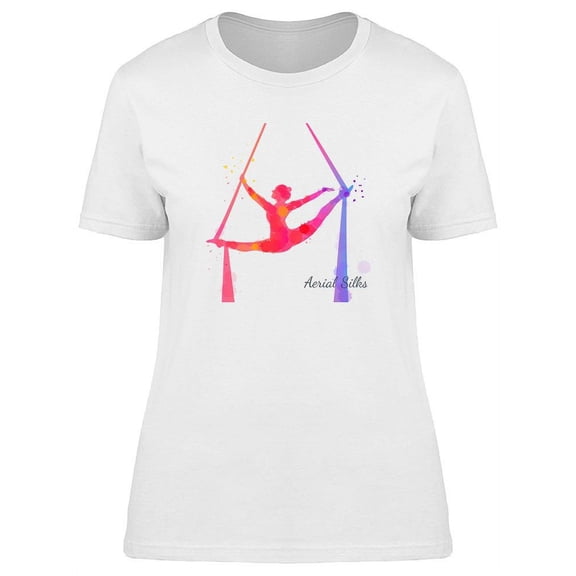 Split Aerial Yoga T-Shirt Women -Image by Shutterstock, Female Large