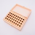 thumbnail image 2 of 1 pc Rectangle Unfinished Wooden box with Hinged Lid and Front Clasp for Alphabet Stamp Findings BurlyWood 17.5x11x7.8cm, 2 of 2