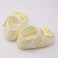 thumbnail image 2 of Gyratedream Infant Baby Girls Cute Daisy Soft Soled Cotton Shoes Anti-slip Princess Crib Shoes for 0-18M, 2 of 5