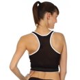 thumbnail image 2 of Sakkas Mesh Racerback Crop Top - Drip White - 2X/3X, 2 of 4