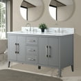 thumbnail image 2 of Vanity Art 60” Double Sink Bathroom Vanity Cabinet with Engineered Marble Countertop, 2 of 11