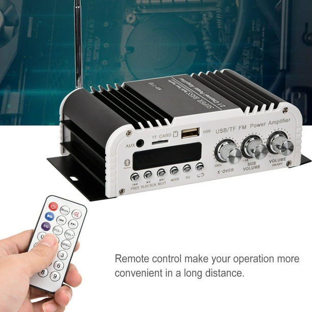 Amplificador de coche ANGGREK HY-118 21CH HIFI Radio Supergraves SD USB