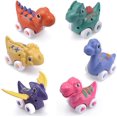 thumbnail image 1 of Coche de juguete de dinosaurio, 6 piezas de coches de juguete, regalo para niño y niña, coches extraíbles de 1 2 3 años JAMW Sencillez, 1 of 5