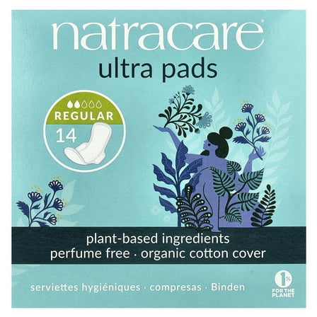 Natracare Natural Ultra Pads with Wings, Regular 14 ea