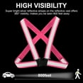 thumbnail image 4 of Adjustable Reflective Running vest Gear, 2 Pack High Visible reflective straps fit all ages, Pink, 4 of 7