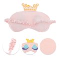 thumbnail image 2 of Unique Bargains 1 Pc Durable Crown Eye Mask for Travel Pink Fleece, 2 of 3