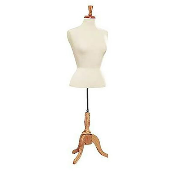 SSWBasics Female Off-White Jersey Dress Form Mannequin | Premium Dress Form | High-Quality Dress Mannequin for Tailoring & Fashion Design