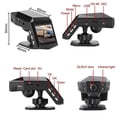thumbnail image 2 of Dual Lens DVR Camera Car Dash Cam Video Recorder Rear View Monitor DashCam 2Inch Screen 1080P Wide Angle(B), 2 of 5