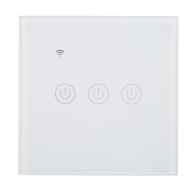 Interruptor de luz de pared, interruptor de programación de luz inteligente de 3 bandas, interruptor de luz inteligente con rendimiento finamente ajustado
