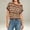 Khaki, variant on Womens Off the Shoulder Tops Short Sleeve Striped Shirt Slim Fit Hollow Out Crop Tops Summer Y2K Crochet Top Summer Going Out T Shirts(RD2,L)